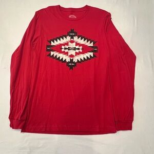 Aztec Red Long Sleeve Tee